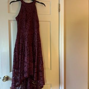 Burgundy lace dress